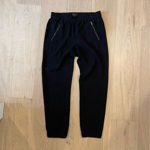 J. Crew Black Atheleisure Jogger Pants with Zipper Pockets